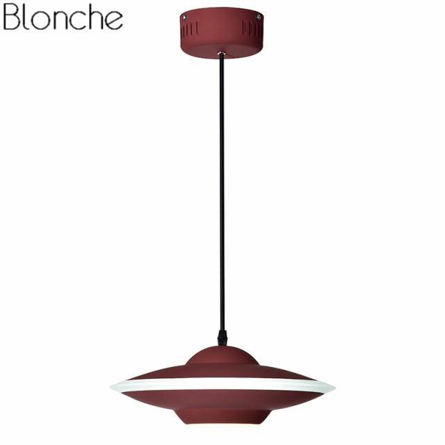 pendant light LED design with lampshade saucer metal Industrial