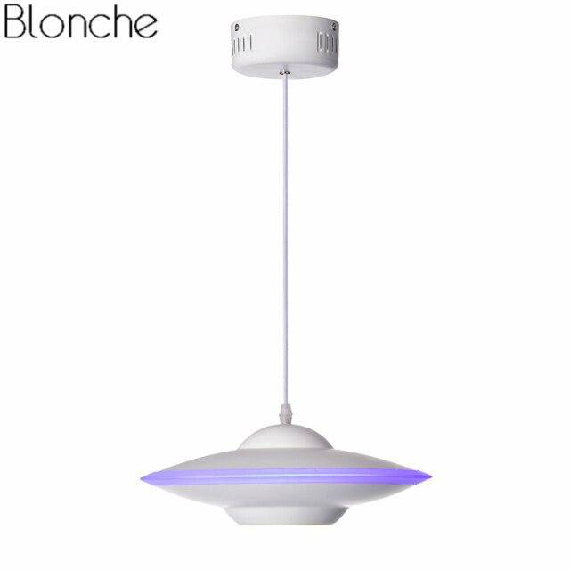 Suspension design LED avec abat-jour soucoupe métal Industriel - vue 9 sur 16