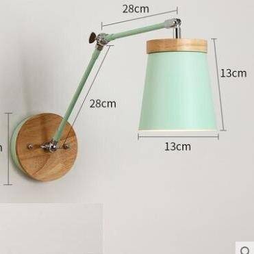 wall lamp Wall-mounted LED arm in metal and wood