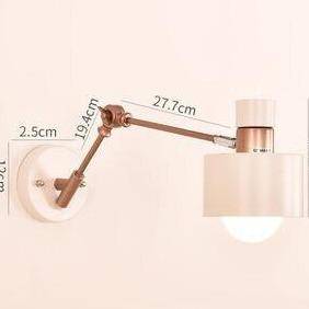 wall lamp Wall-mounted LED arm in metal and wood