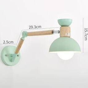 wall lamp Wall-mounted LED arm in metal and wood