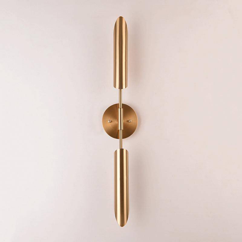 Applique murale design à LED tube Bronze