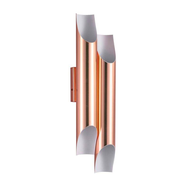 Applique murale design LED cylindre ouvert rose gold