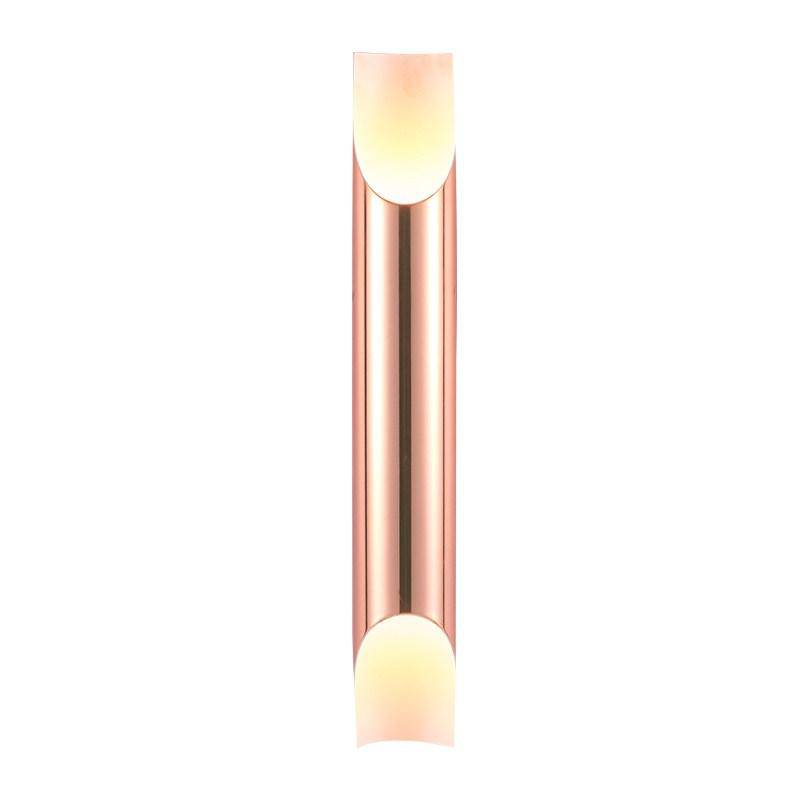 Aplique design LED cilindro abierto oro rosa