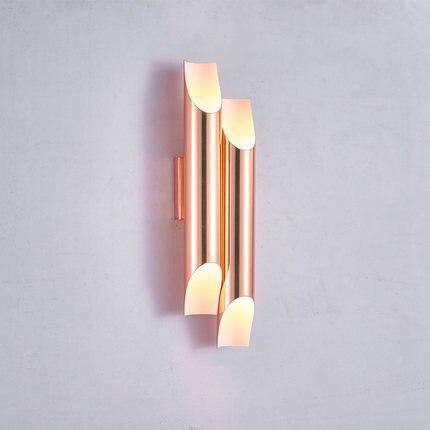 Applique murale design LED cylindre ouvert rose gold