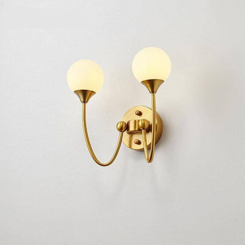 Applique murale design à LED en métal doré avec boule en verre Creative - vue 3 sur 4