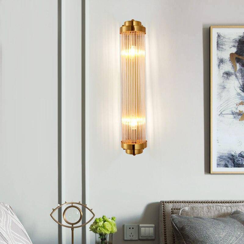 wall lamp LED wall lamp gold with glass lamp