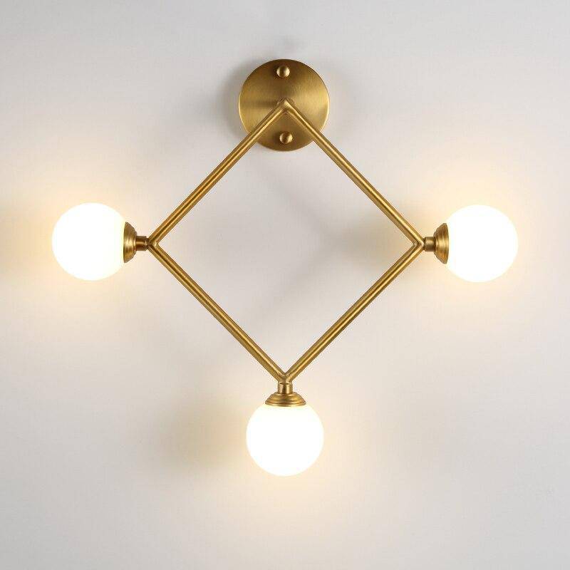 wall lamp modern gold LED wall light with multiple light points