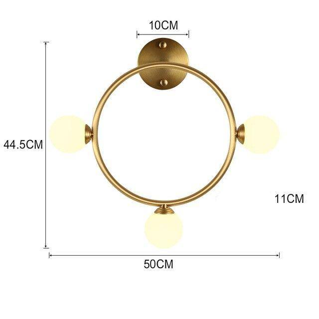 wall lamp modern gold LED wall light with multiple light points