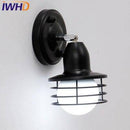 Applique murale LED extérieur style cage en métal