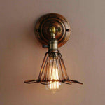 Applique murale rustique avec lampe en cage Bird