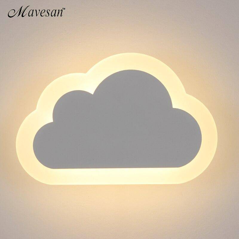 Applique murale LED enfant en forme de nuage