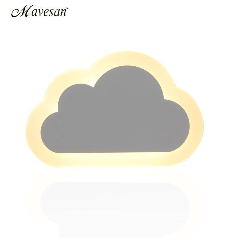 Applique murale LED enfant en forme de nuage
