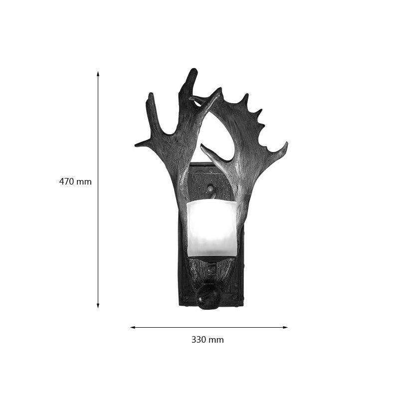 Applique murale rustique LED aux bois de cerfs Art - vue 5 sur 4