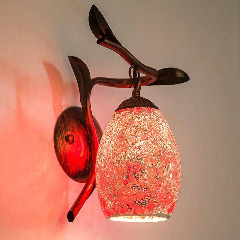 wall lamp Retro LED wall mounted in coloured glass, vintage style