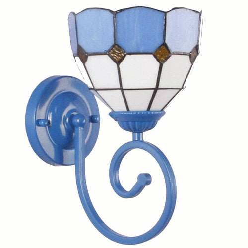 Applique murale rustique LED bleu style Méditerranéen - vue 7 sur 7