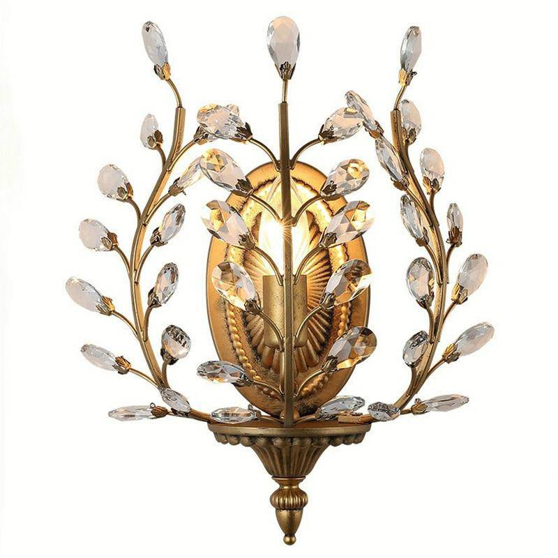 wall lamp retro LED wall light with bronze Crystal finish