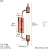 Applique murale antique à LED tube Rustic