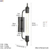Applique murale antique à LED tube Rustic