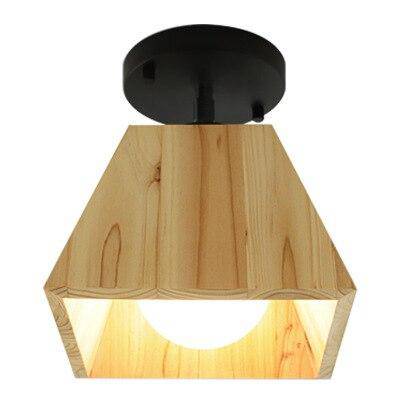 Lámpara de techo con cono de madera japonés