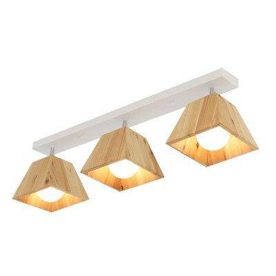 Plafonnier avec lampe en cône de bois Japanese - vue 10 sur 9