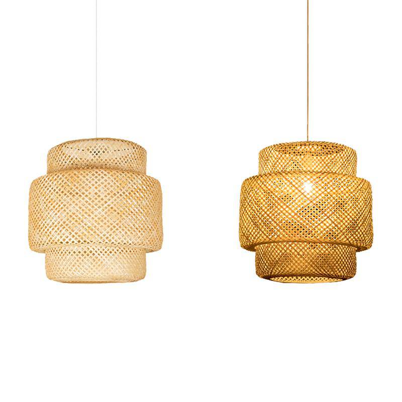 pendant light in bamboo rattan of several shapes Chinese