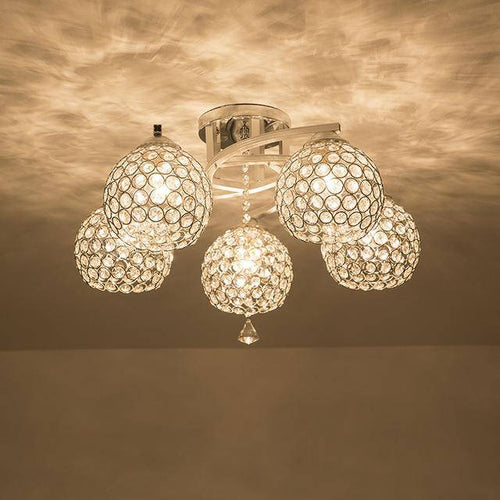 Decor crystal chrome ceiling lamp