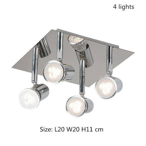 Plafonnier LED chromé à spots Home - vue 8 sur 8