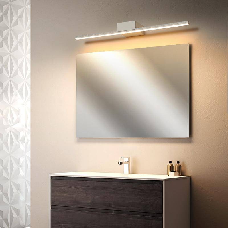 Espejo de baño LED rectangular Armario