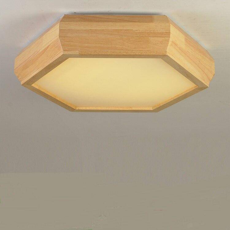 Hexagonal wooden ceiling lamp Hill