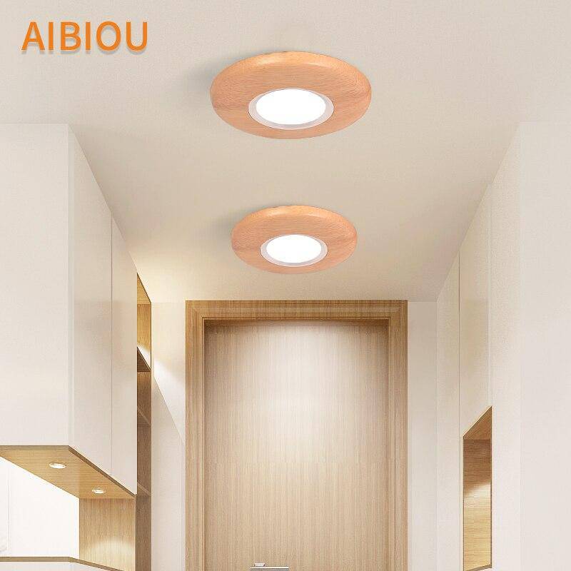 Plafonnier à LED spot en bois Aibiou