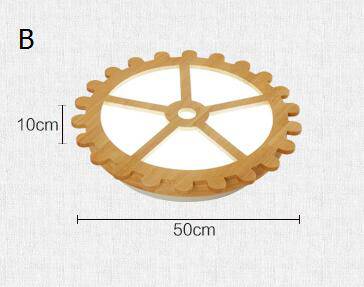 Reloj de techo LED en madera