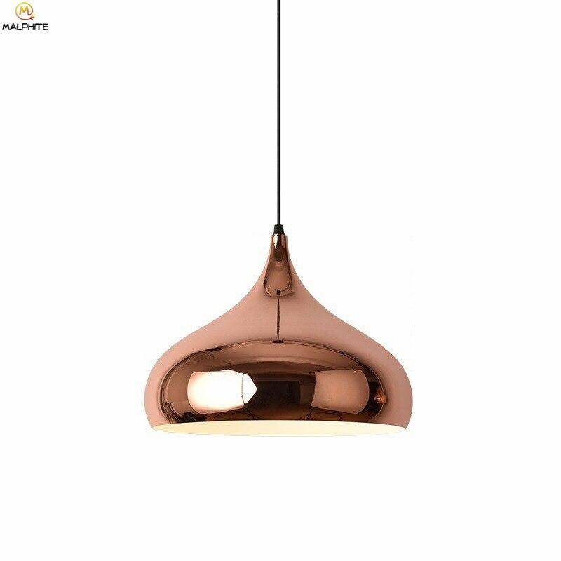 pendant light pink gold design of various shapes