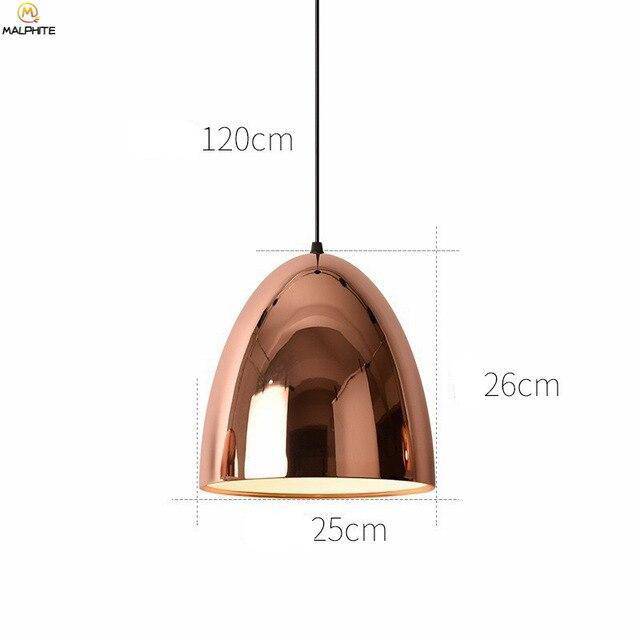 pendant light pink gold design of various shapes