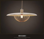 Suspension design cage dorée Long