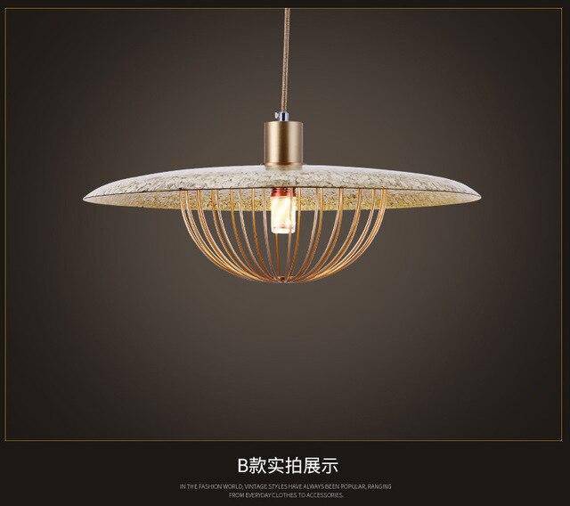 Suspension design cage dorée Long
