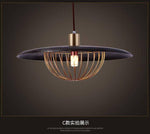 Suspension design cage dorée Long