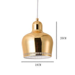 Suspension design à LED en métal coloré Decor