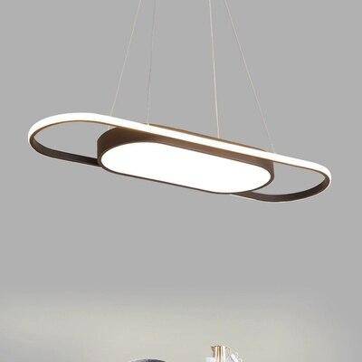 90cm long LED chandelier with rounded edges Dining