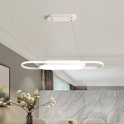 Lustre design à LED long 90cm et bords arrondis Dining - vue 2 sur 6