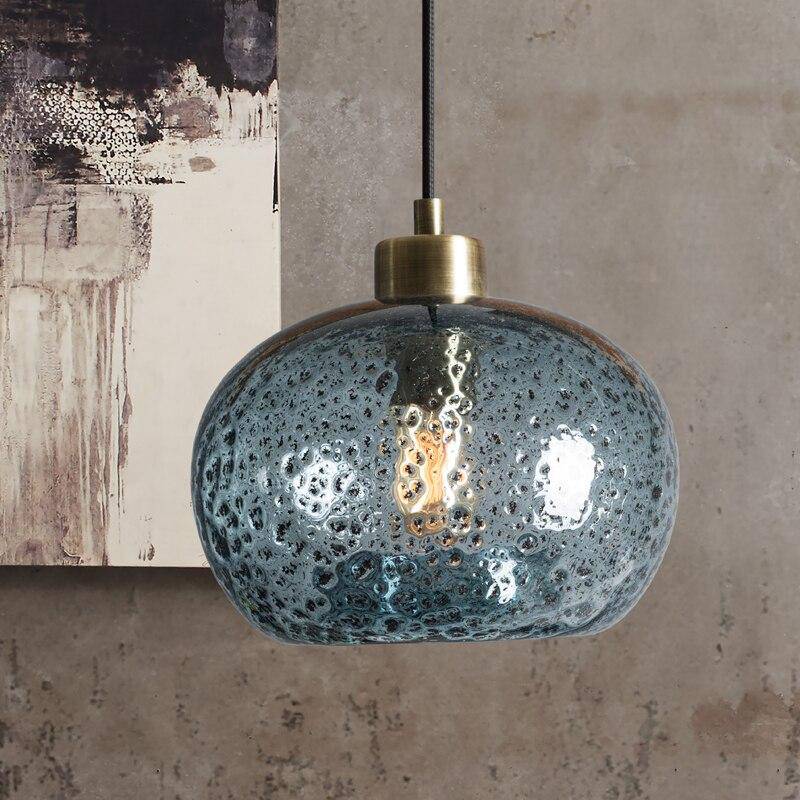 pendant light LED round design in colored glass Life