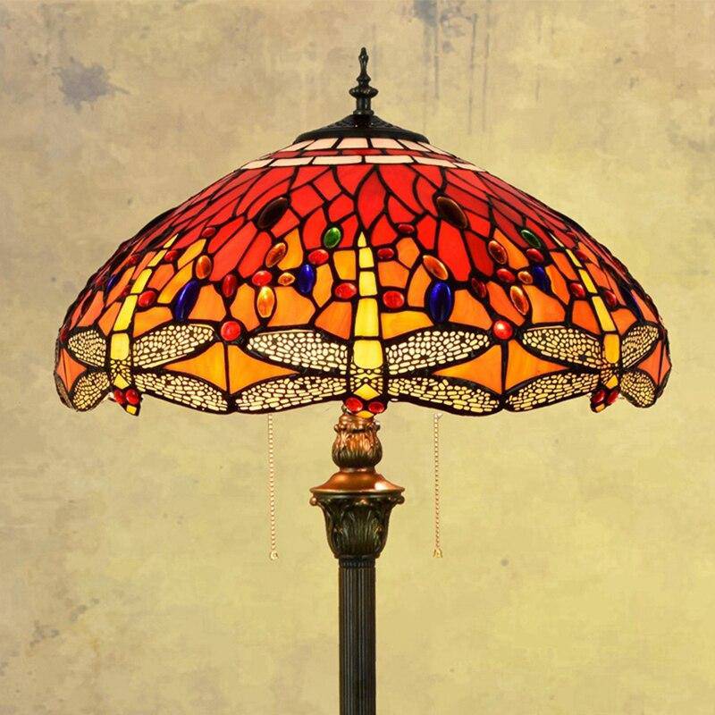 Lampadaire tiffany multicolore vintage Eusolis