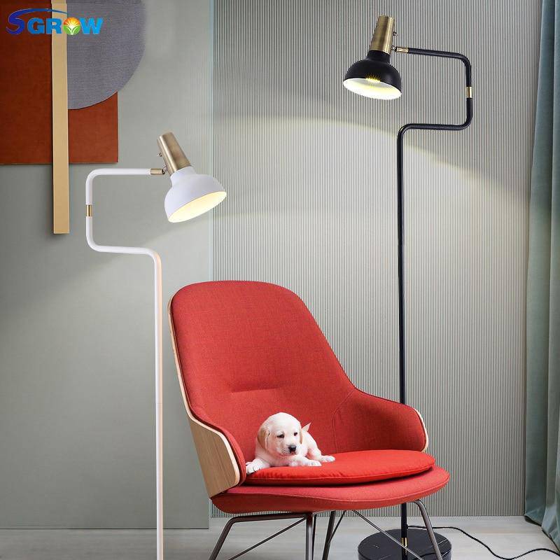 Lampadaire base marbre et lampe ajustable Sgrow - vue 3 sur 7