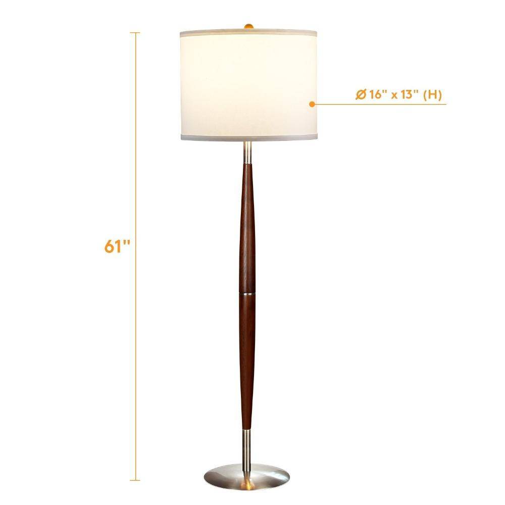 Lampadaire LED abat-jour en tissu Standing - vue 4 sur 3