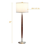 Lampadaire LED abat-jour en tissu Standing