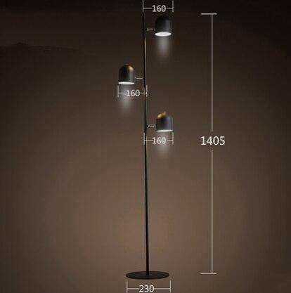 Lampadaire moderne avec lampes dirigeables Nordic - vue 8 sur 8