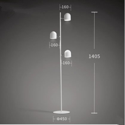 Lampadaire moderne avec lampes dirigeables Nordic - vue 4 sur 8