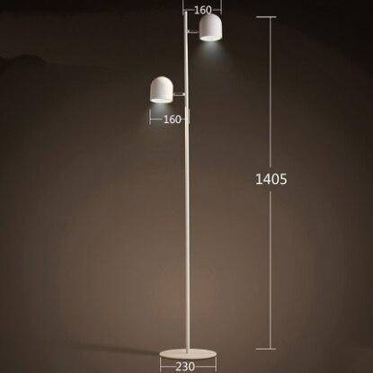 Lampadaire moderne avec lampes dirigeables Nordic - vue 7 sur 8
