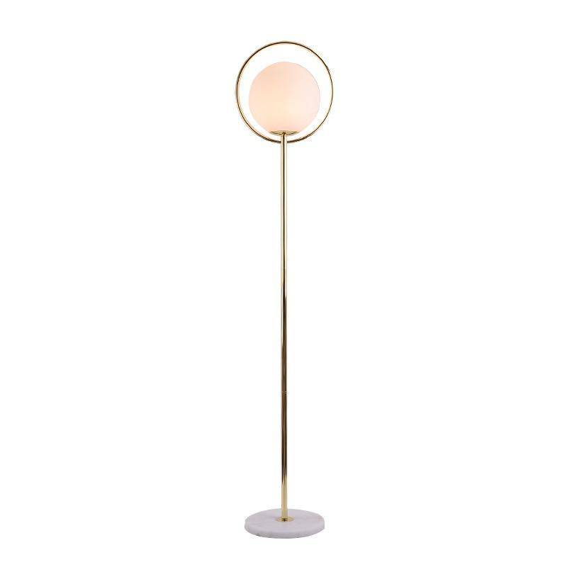 Floor lamp LED gold with glass ball