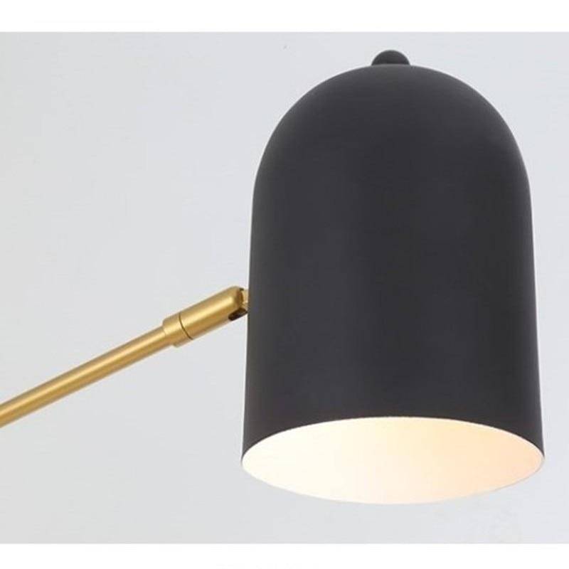 Lampadaire moderne LED ajustable doré et base marbrée